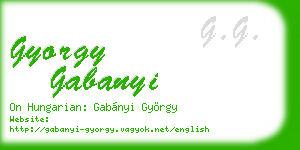 gyorgy gabanyi business card